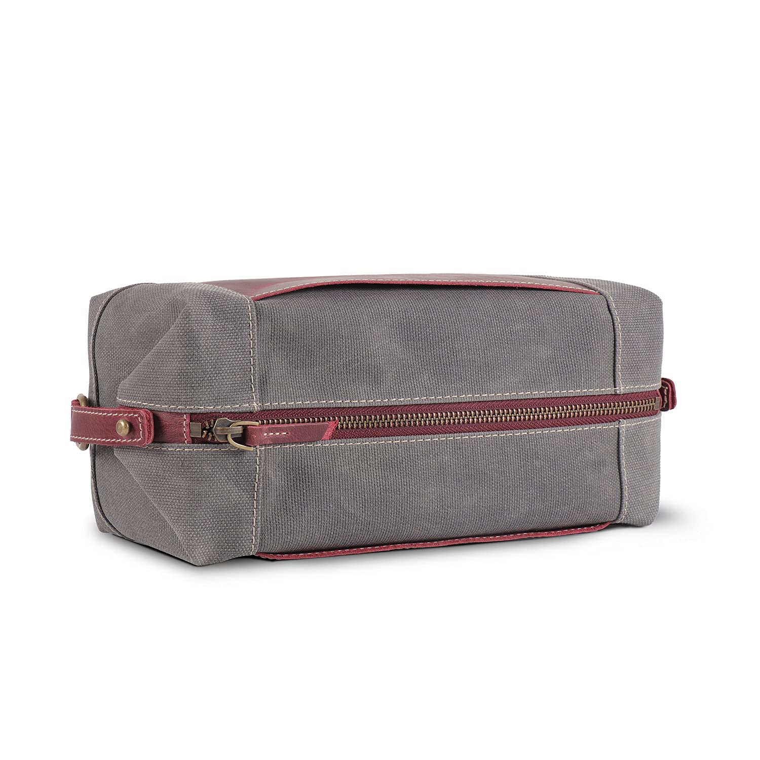 Londo Neceser de Piel auténtica y Lona de Viaje Neceser Dopp Kit