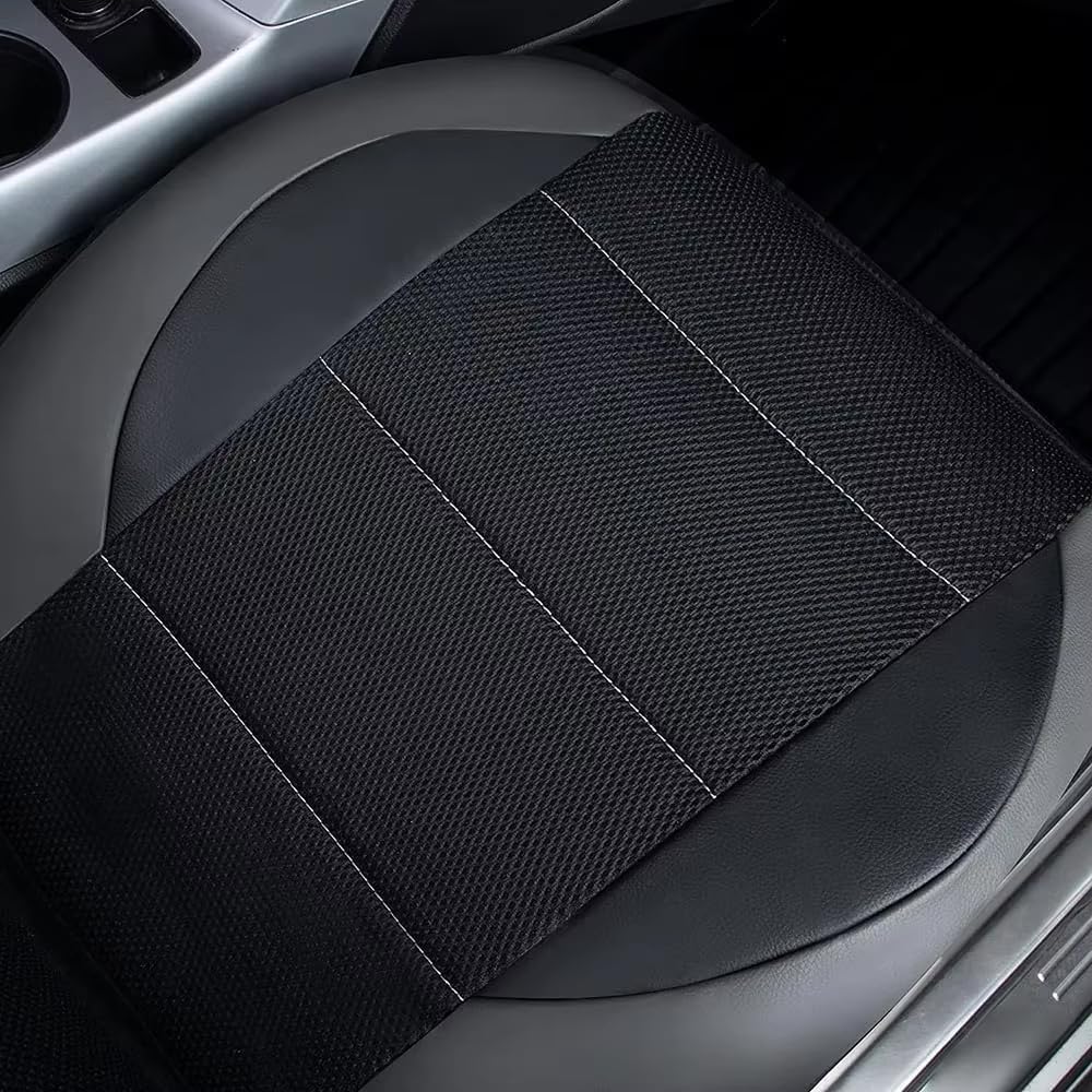 Housses Siège Avant Voiture pour Nissan Qashqai/Qashqai e-Power, Antidérapant Doux Confortable Housse de Protection Sièges Compatible avec Airbags,B Black