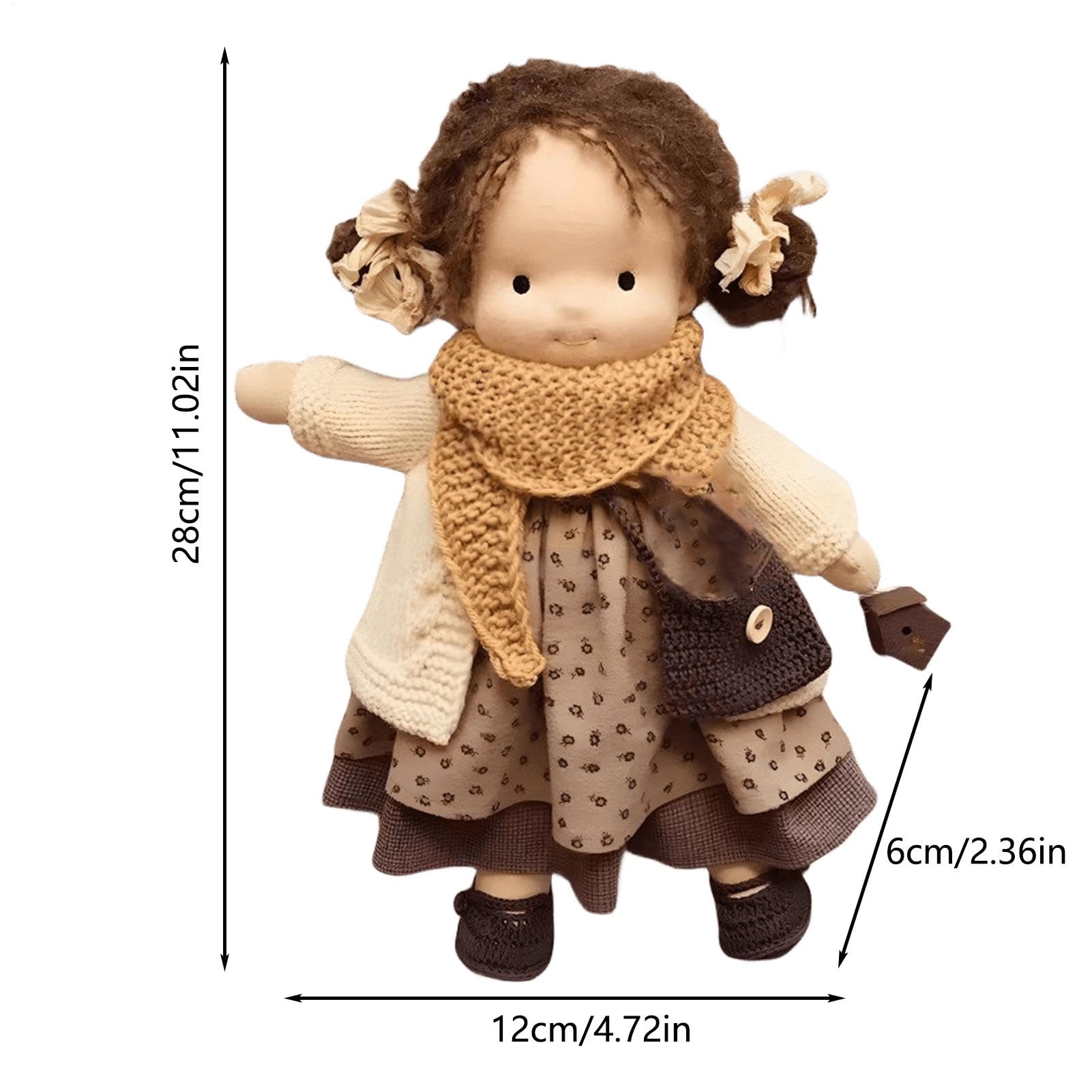Muñecas Bjd - Muñecas de trapo de peluche portátiles, hechas a mano con ropa, ejercicio de habilidades prácticas, suave y cómodo