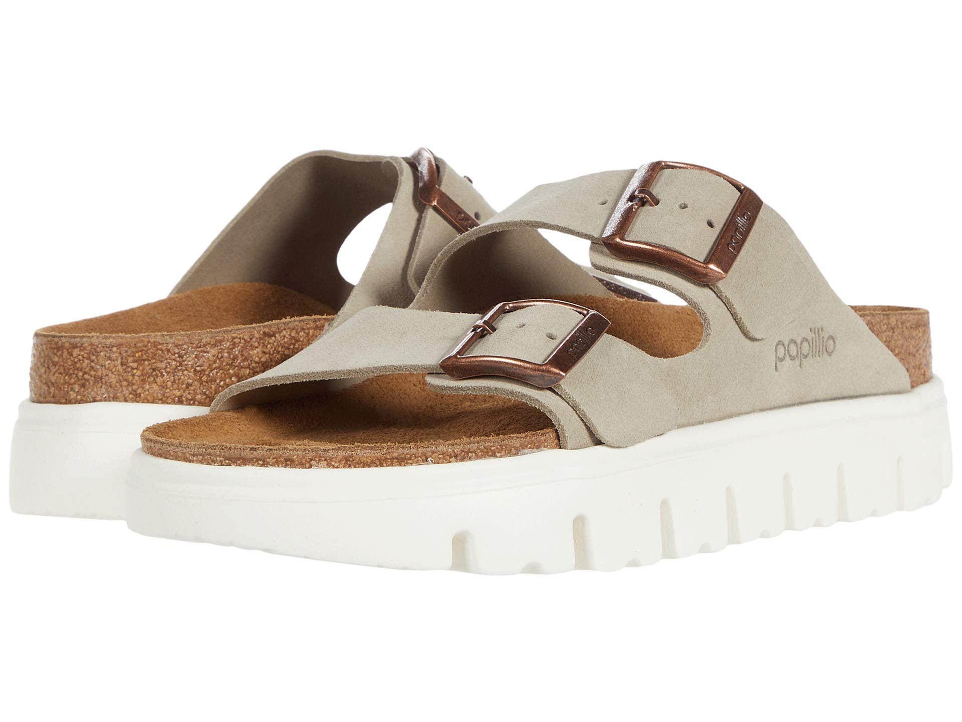 BIRKENSTOCK Arizona Platform Women | Taupe (1018135) (9, Taupe)