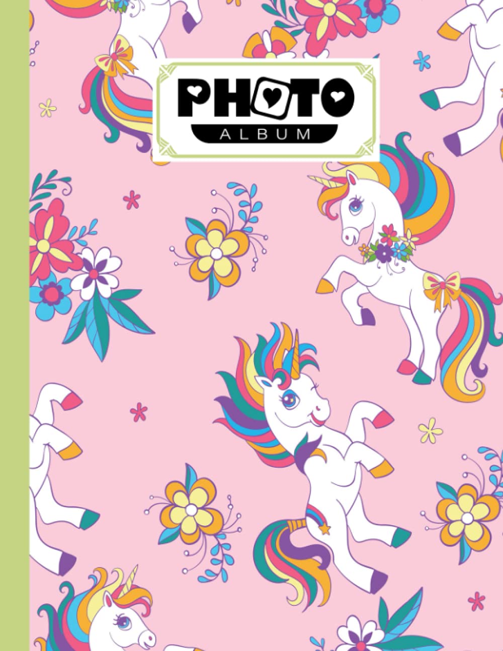 Photo Album: Unicorns Album, Large Photo Albums with Writing Space Memo, Extra Large Capacity Picture Album, Family, Baby, Wedding, Travel Photo Book, 120 Pages, Size 8.5" x 11" by Friedemann Herold