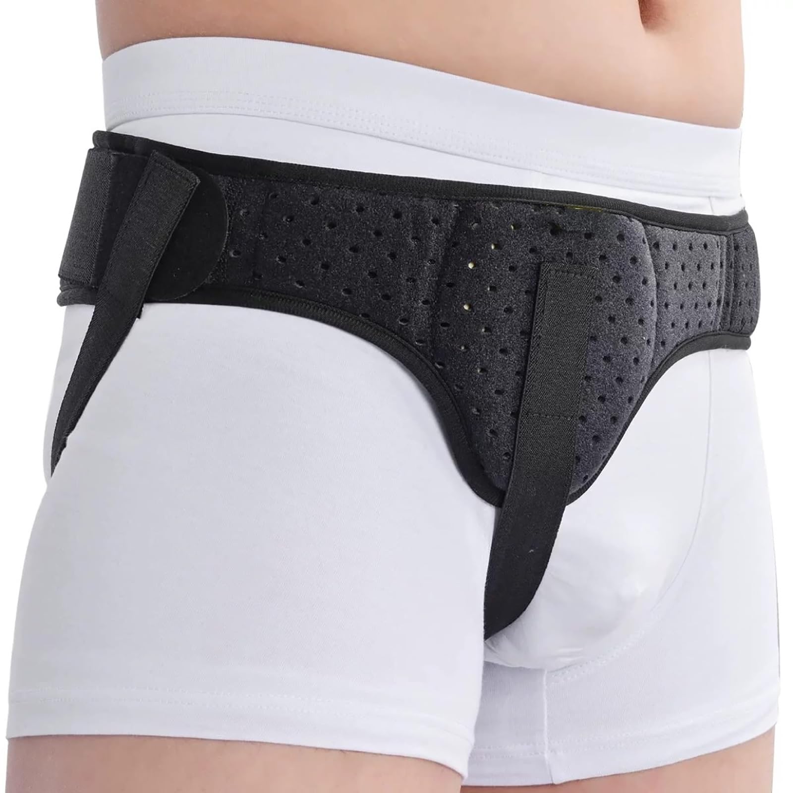 YCYRF Inguinal Hernia Belt for Men & Women, Left/Right Side Inguinal Hernia Support with Removable Compression Pad, Fully Adjustable to Relieve Discomfort(Medium)