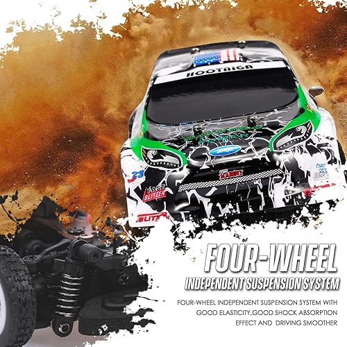 Miniatura 8 de Hobby RC Cars, 18.6 mih escala 128, auto de control remoto rápido de alta velocidad para adultos y niños, chasis de aleación de 4WD 2.4 GHz,