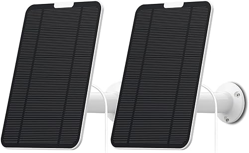 Panel solar de 4 W 6 V compatible con Arlo Pro 3Pro 4Arlo UltraUltra 2Arlo Go 2 solamente, incluye soporte de pared seguro, IP65 resistente a la