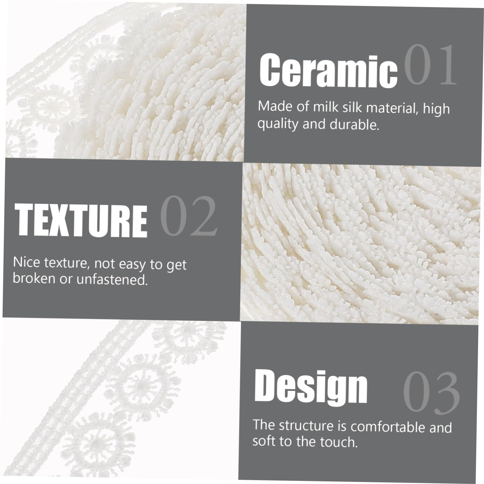 SHINEOFI 3rotoli Nastro Di Pizzo Da Cucire Tessuto Decorativo Per Per Abbigliamento Accessori e Matrimonio Facile Da Utilizzare e Personalizzare Di Artigianale