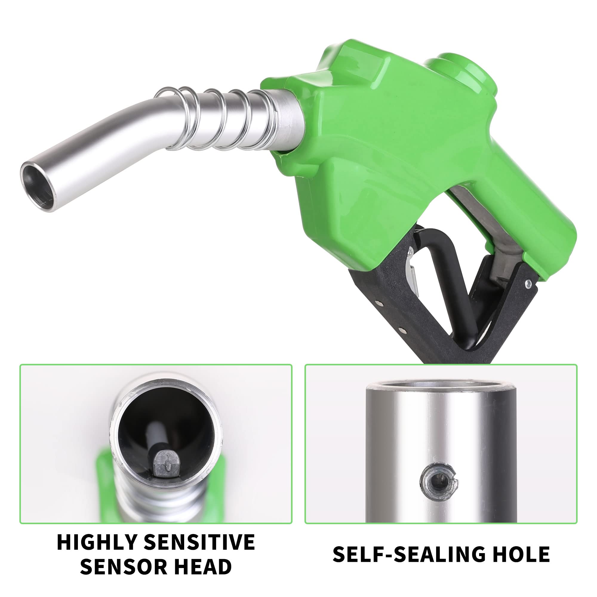Amazon.co.jp: WYNNsky 1インチ NPT グリーン 自動給油ノズル 1-3/16