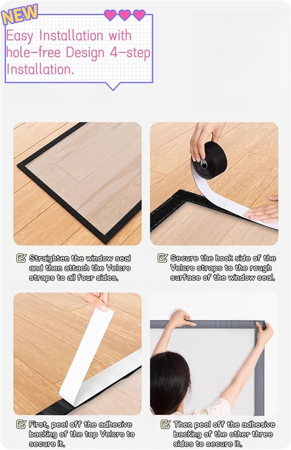 Weatherproofing Window Insulation Kit,Thickened Window Insulation Film for Winter,Reusable Window Thermal Cover Insulating Curtains,for Balcony,Kitchen
