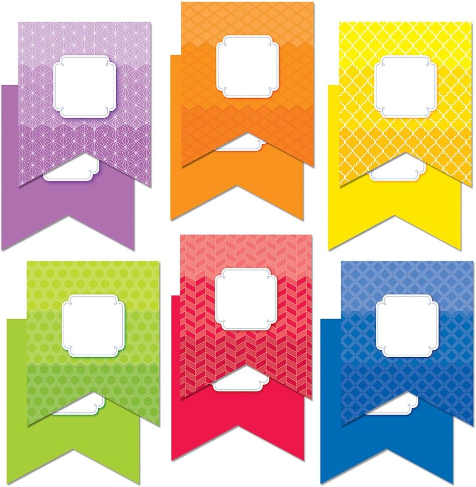 Creative Teaching Press 6 Designer Cut-Outs, Pennants (6492)