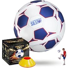 <span>Silent Soccer Ball Size 5 - Fabric-Covered Soft Foam Soccer Ball for Indoor Training, Airless Indoor House Ball for Kids and Adults, Soft Durable Foam Design, Gift for Soccer Fans Boys 8-12 Girls</span>