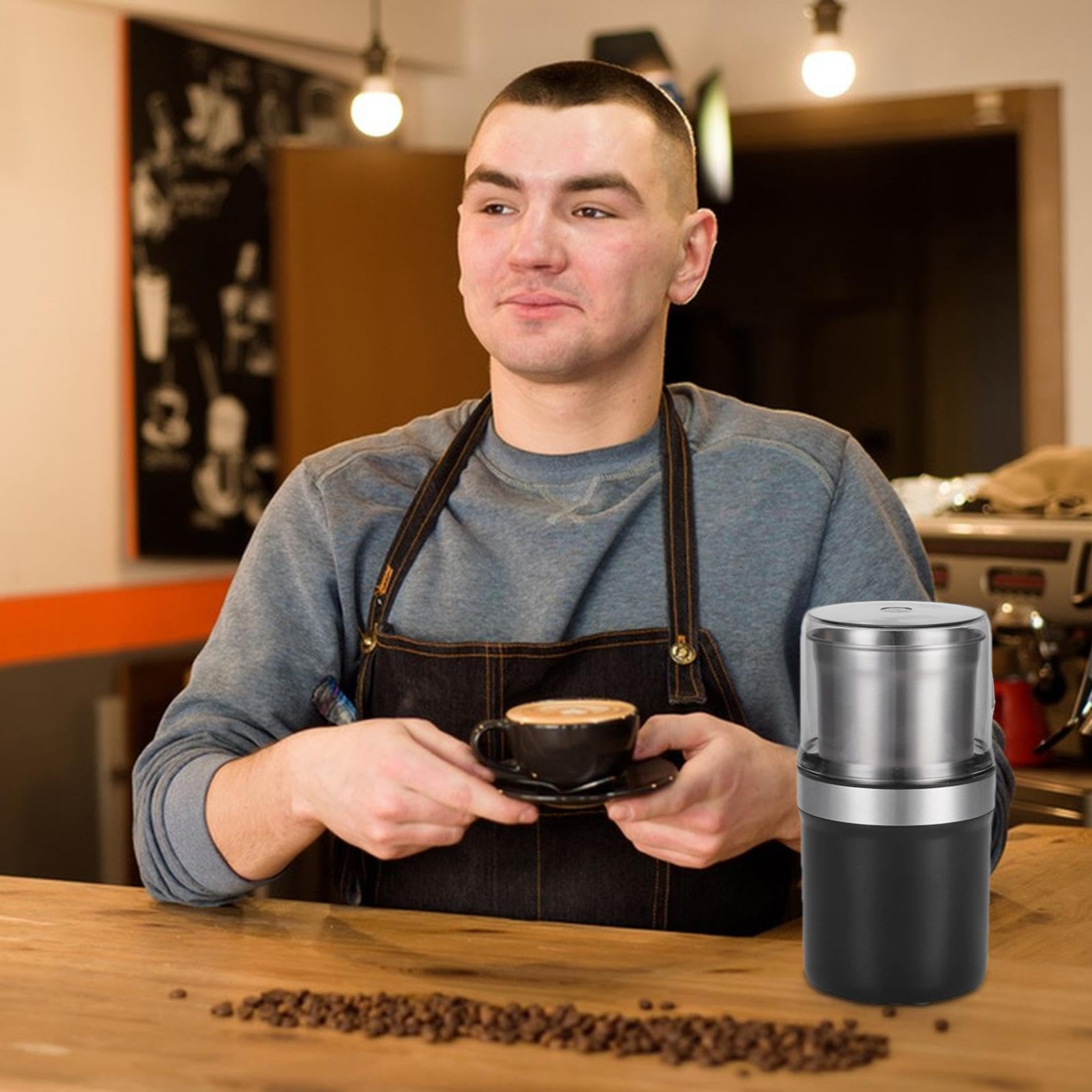 Nussmühle elektrisch, Kaffeemühle elektrisch,Pfeffermischer | Tragbare Salz- und Pfeffermühle, abnehmbare Gewürzmühle, geeignet für Salz, Pfeffer, Nüsse, Getreide und Kaffeebohnen