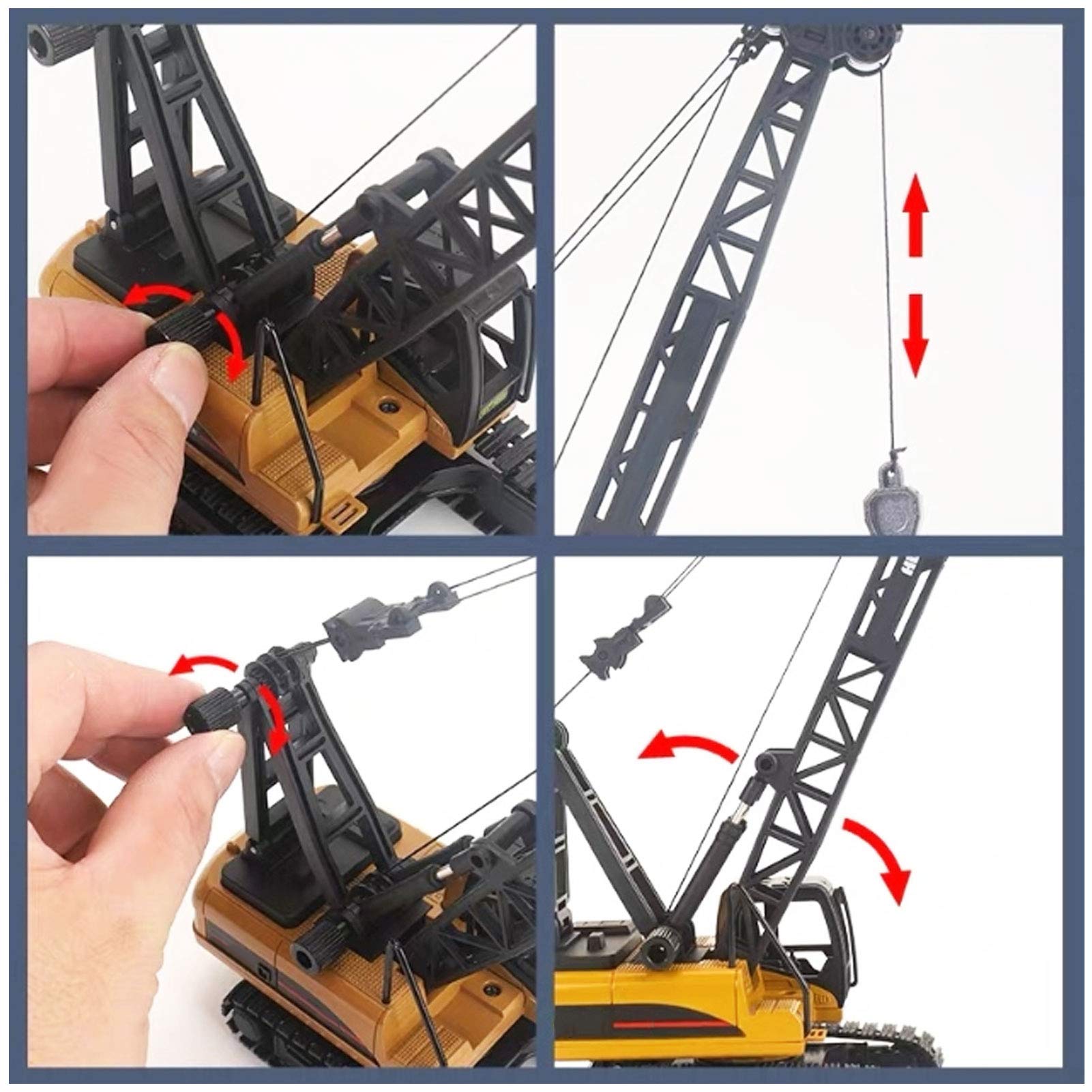 Gru da Costruzione Modello 1:50 Giocattolo Statico con Rotazione