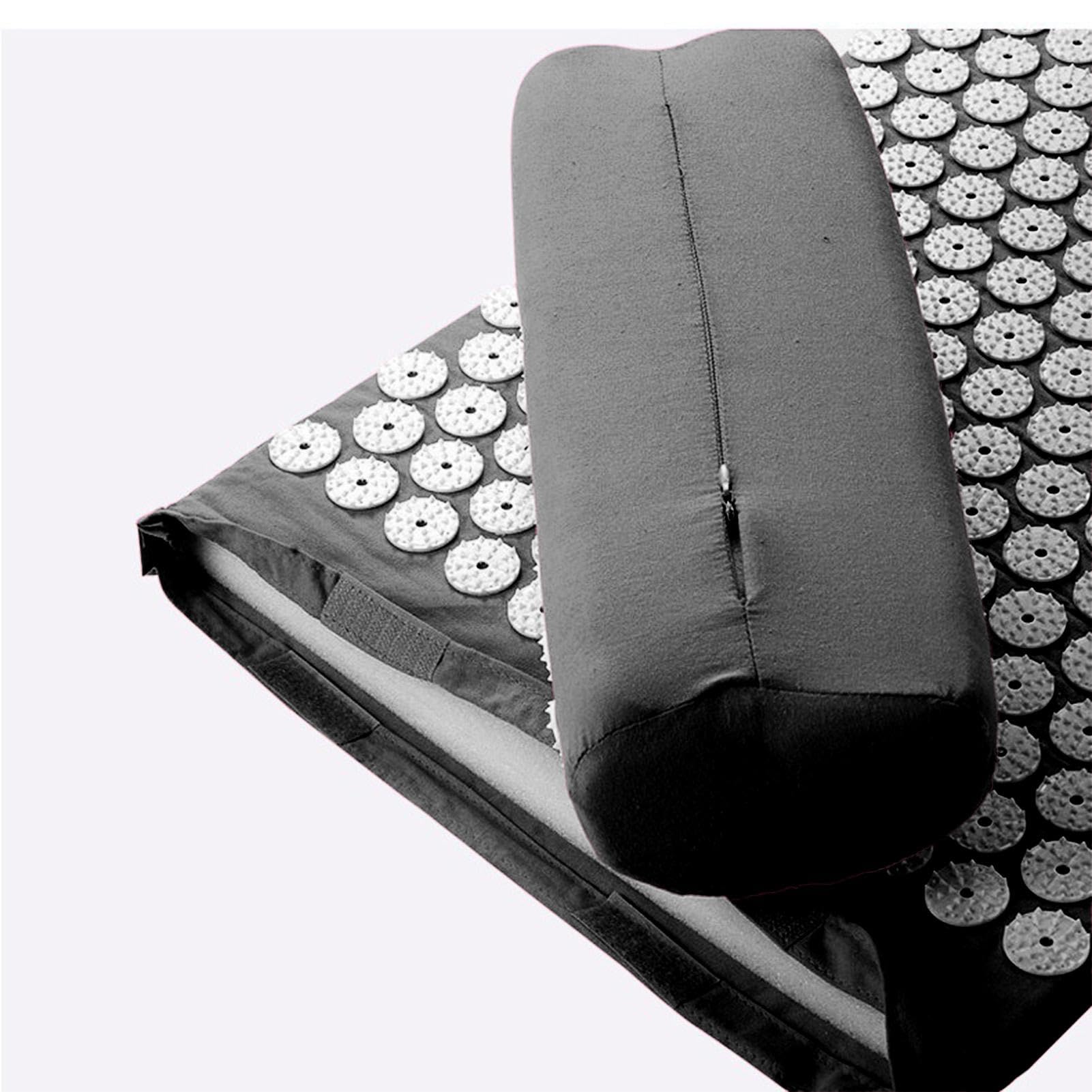 Esterilla de meditación con pinchos – Juego de esteras de meditación de masaje con almohada | Alfombrilla de presión para espalda, juego de alfombrillas de masaje, accesorios de mediación para el