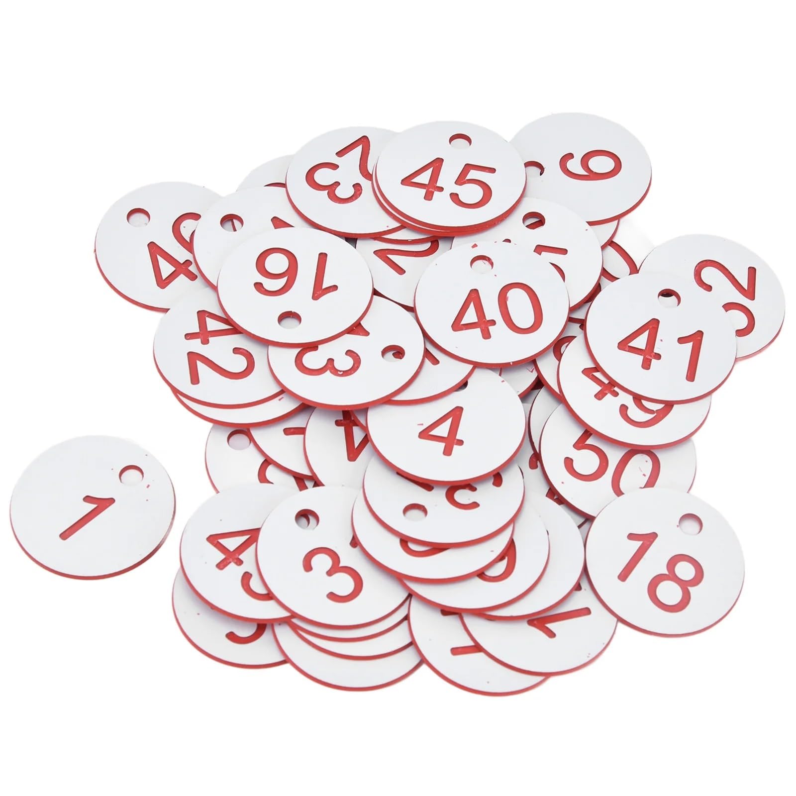 BTYQKZVPM Discs Table Numbers, ABS Plastic Number Tags 1-100 100PC