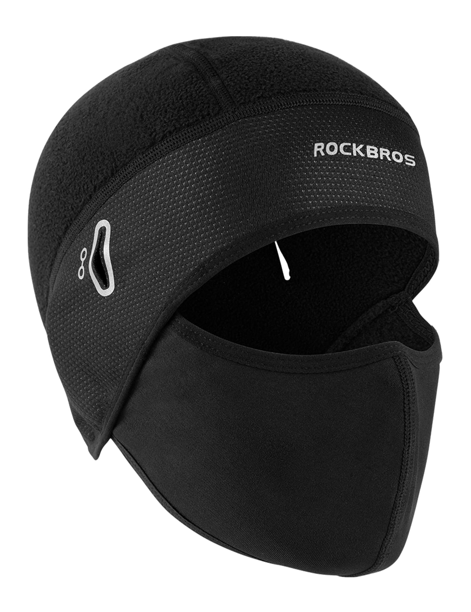 ROCKBROS Zimowa czapka rowerowa Czapka pod kask dla mężczyzn i kobiet, wiatroodporna czapka termiczna pod kask z polarową podszewką i otworem na okulary