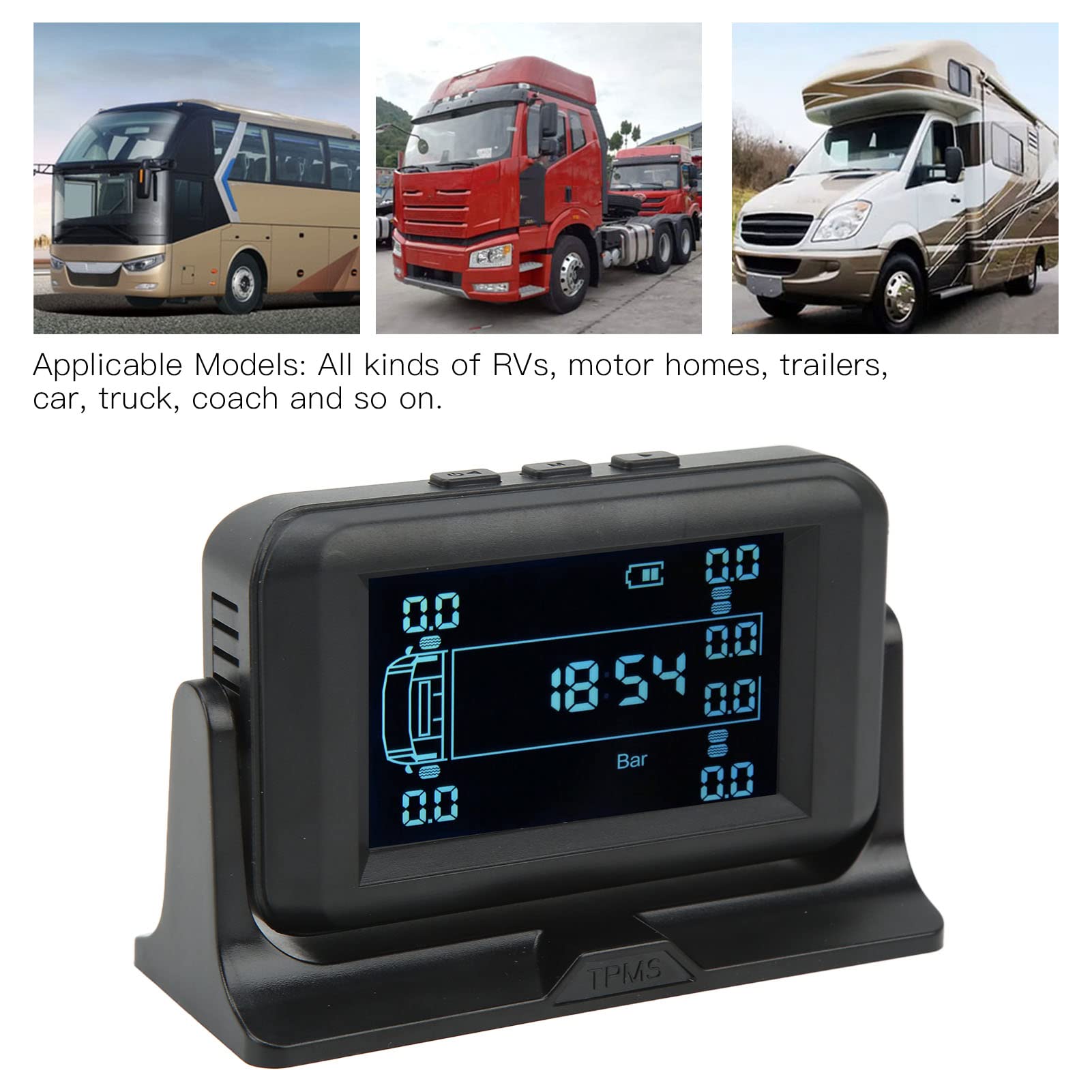Aramox 6-Rad-LKW, Leichter LKW, Wohnmobil, Kabelloser Reifendruckmonitor, 8 Bar, Solar-Reifendruck, TPMS-Reifendruckmonitor