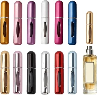 JINGIHE 12 PCS Perfume Travel Refillable, Mini Portable Refill Spray Bottle | 5ML Travel Containers Empty Fragrance Decant Dispenser for Women Men Holiday Outdoor Activities Business Trip