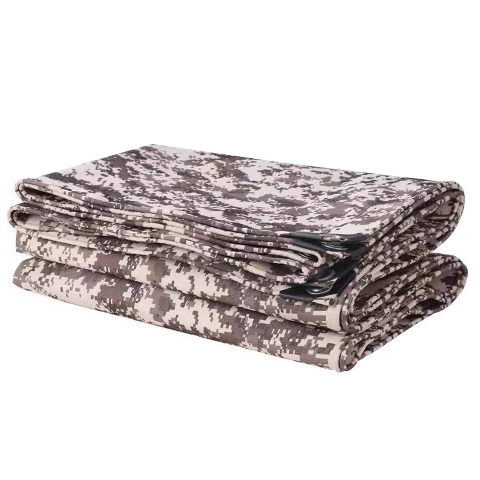 Telo cerato in tela mimetica marrone, resistente, impermeabile, multiuso, per auto, tetto, barca, capannone per mobili da giardino, telo da terra per esterni, campeggio(4x4m)