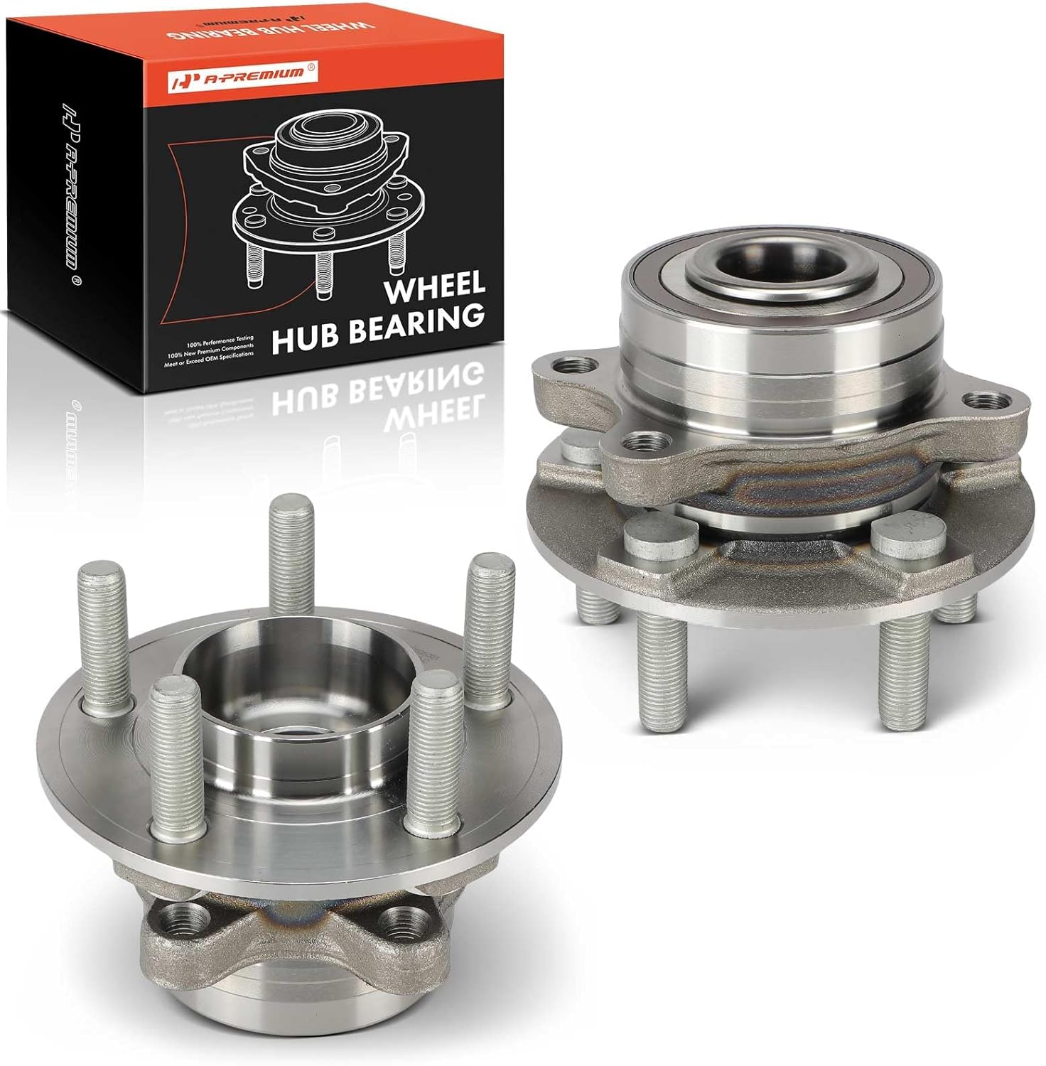 A-Premium 2 x Front Wheel Bearing and Hub Assembly with 5-Lug Compatible with Ford Explorer 2020-2023 & Lincoln Aviator 2020-2022, RWD