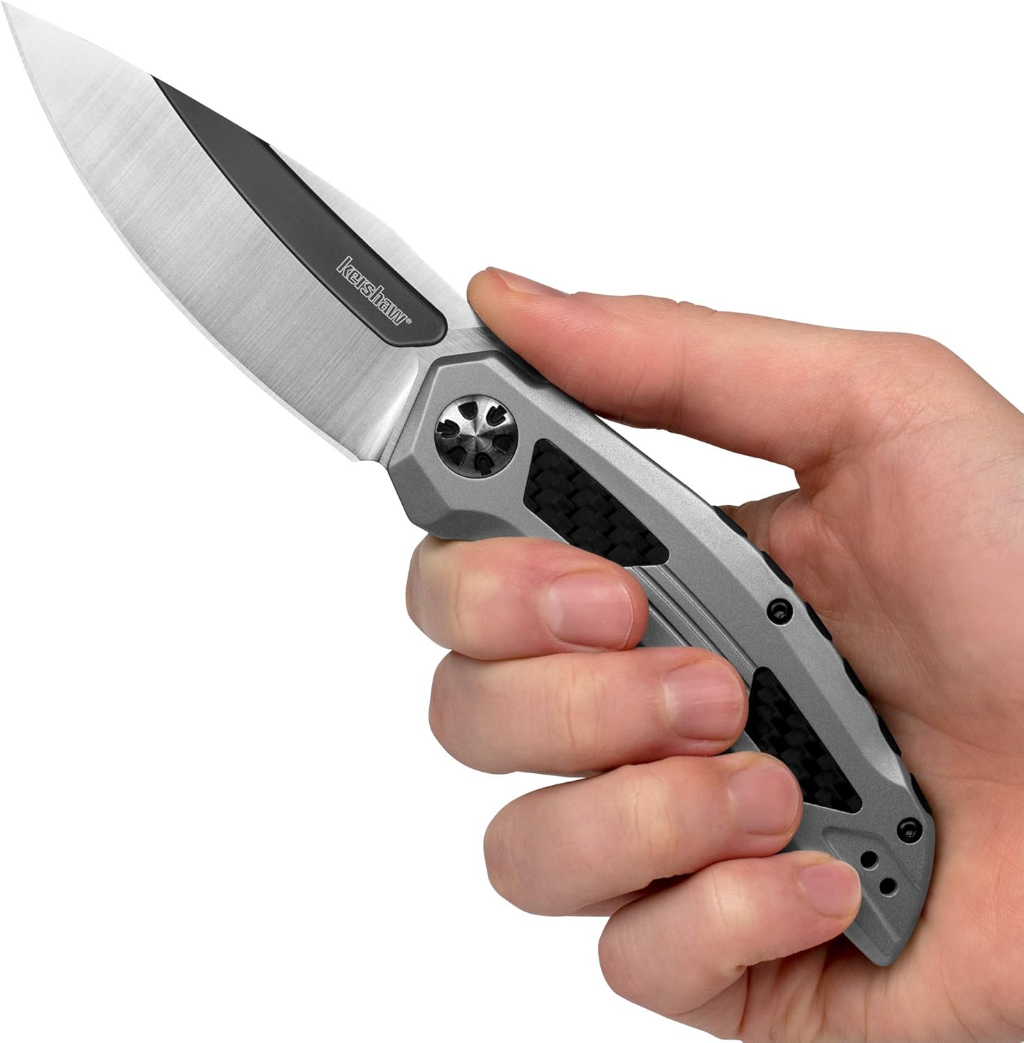 Kershaw Norad Folding Pocket Knife, 3.3 Inch Blade with Manual Open, Frame Lock (5510), Black