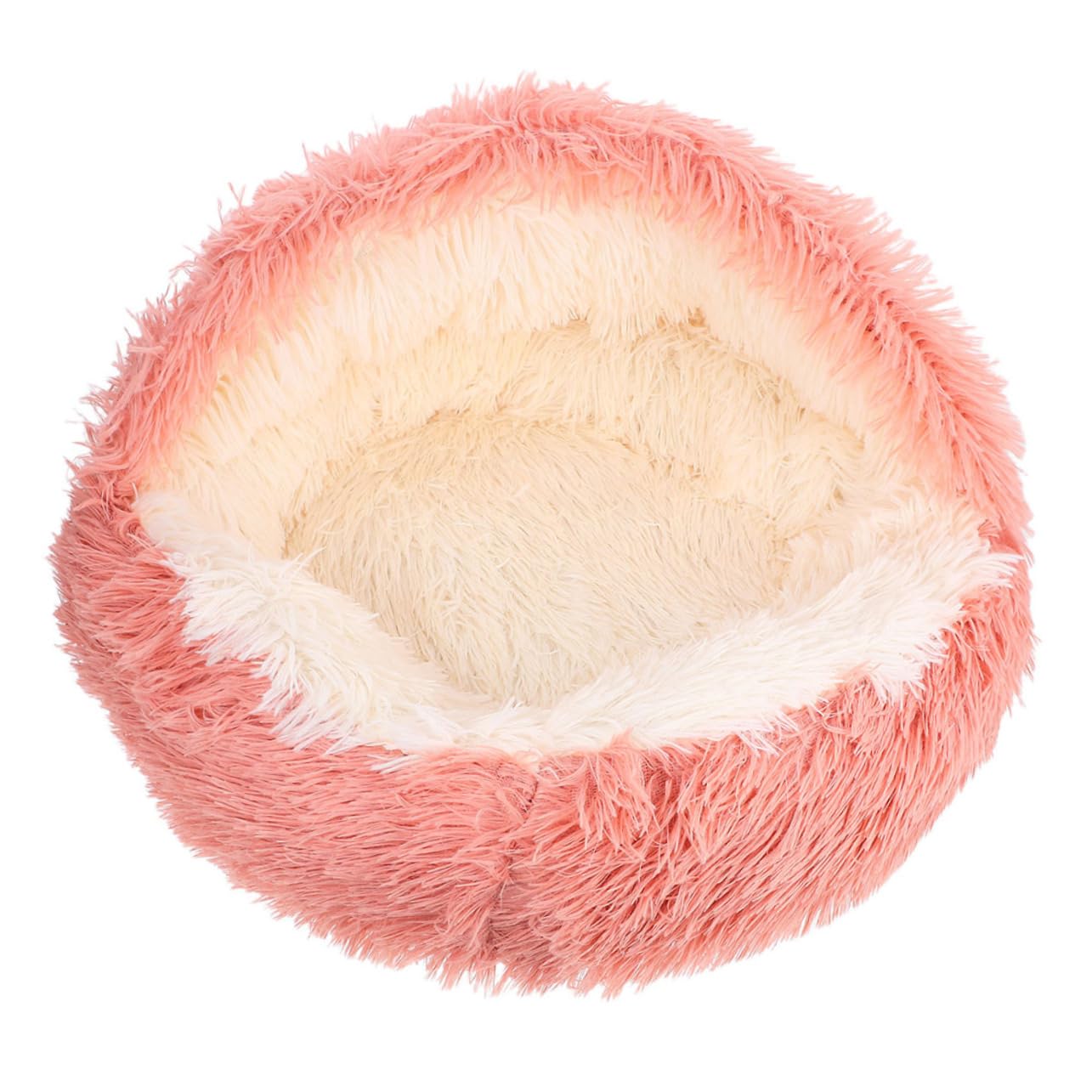 Milisten Soft Hooded Cat Bed Cave, Plush Round Nest for Kittens, Warm Indoor Sleeping Bed