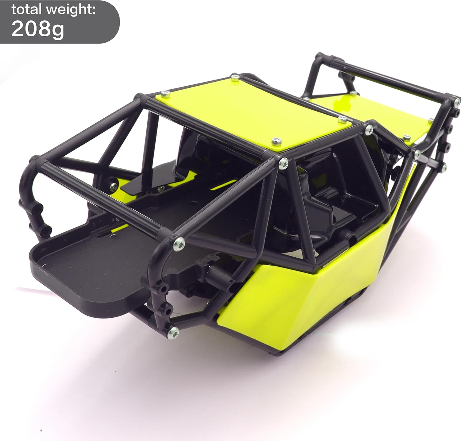 RC Roll Cage Rock Buggy Body Shell 1/10 Scale Nylon Rock Buggy Body Cage for Axial SCX10 SCX10 II, Durable RC Rock Crawler Upgrade(Green)