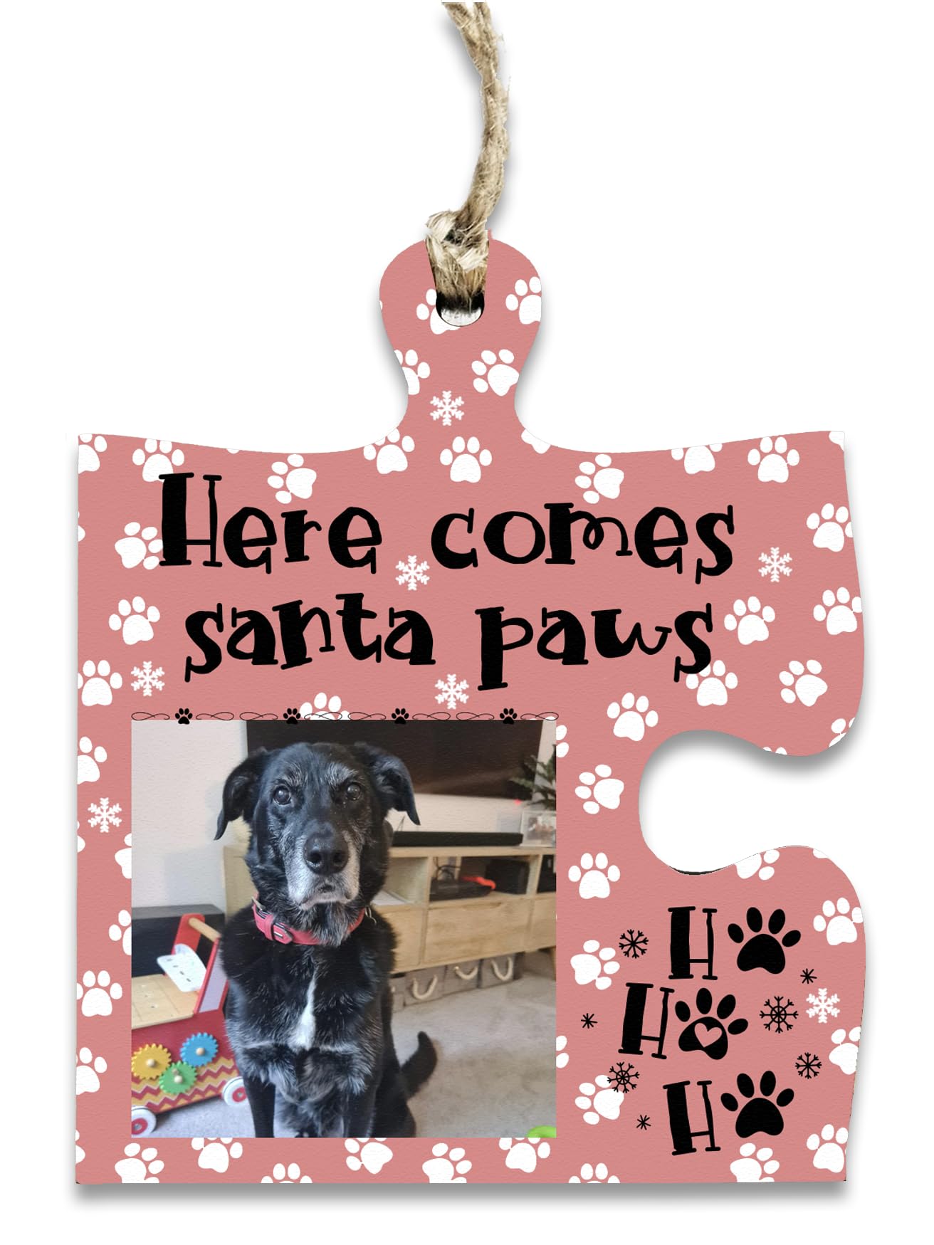 The Plum Penguin Multicolor Personalised Christmas Hanging Jigsaw Puzzle Piece Pet Gift Tag Santa Paws Bauble Sign Ornament