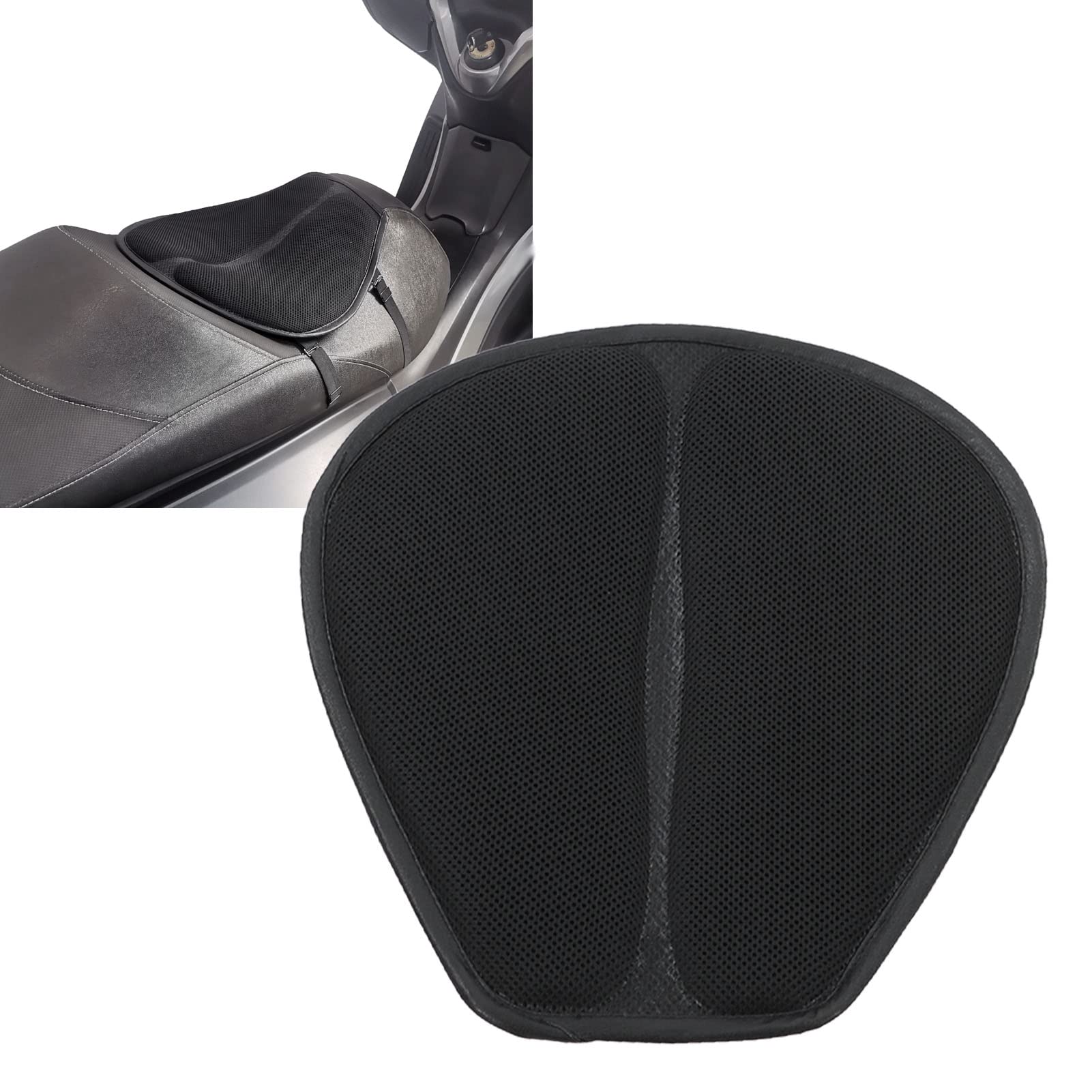 Poduszka do Siedzenia Motocykla Cruiser Air Pad Siodło Żel do Motocykla Poduszka do Siedzenia Siatka Chłodząca Oddychająca Tkanina Amortyzacja Oddychający Ochraniacz na Tyłek Chłodzący dla Jeźdźca