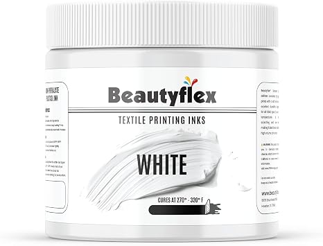 WHITE Screen Printing Ink Plastisol Ink Fast Curing Painting for Cotton, Polyester and Other Fabrics, Fabric Paint for screen printing kit 32 fl oz, Quart