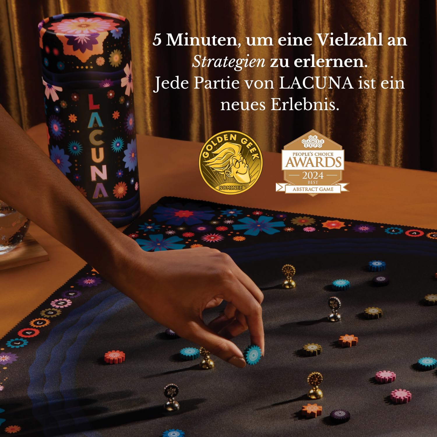SAVANA Lacuna – Jeu de société stratégique pour 2 Joueurs | Collection de Fleurs, réflexion et stratégie | Facile à Apprendre, 20 Minutes | 8 Ans et Plus | Idéal pour Jouer