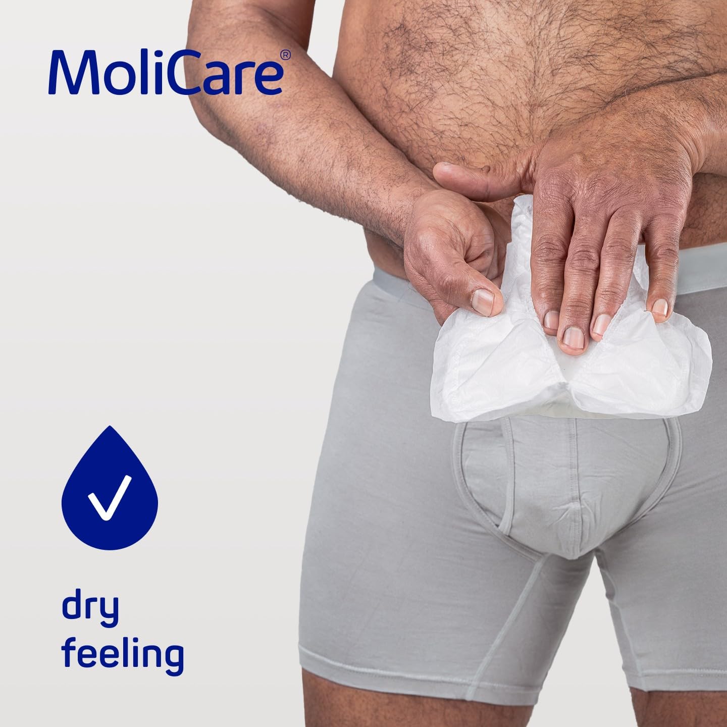 MoliCare MEN Pad 4 krople, dyskretne wkładki do inkontynencji, ochrona w przypadku lekkiego do umiarkowanego wycieku moczu, ochrona przed wyciekiem, natychmiastowe uczucie suchości, zaawansowana