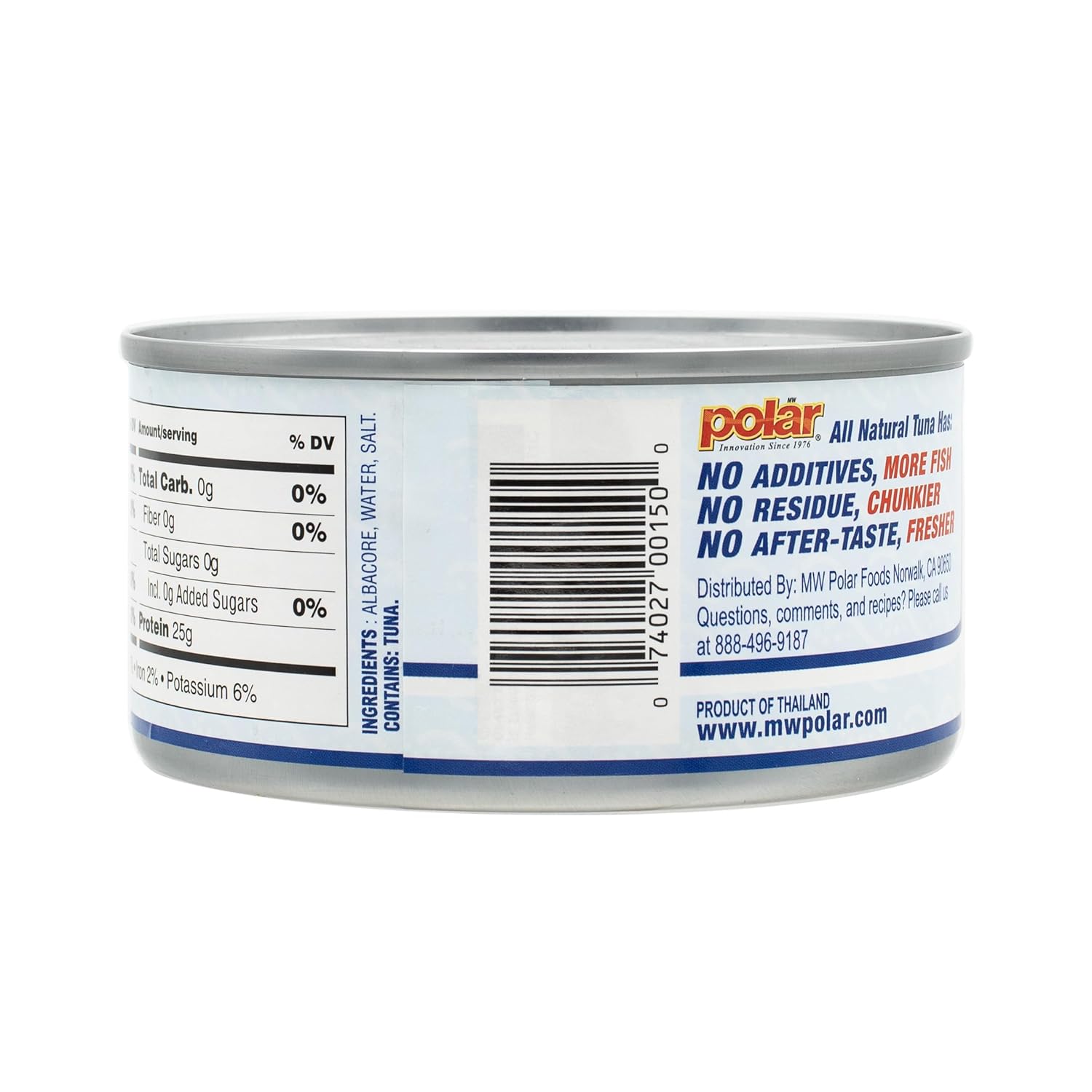 MW Polar Tuna, All Natural Solid White Albacore in Water, 12-Ounce (Pack of 6)