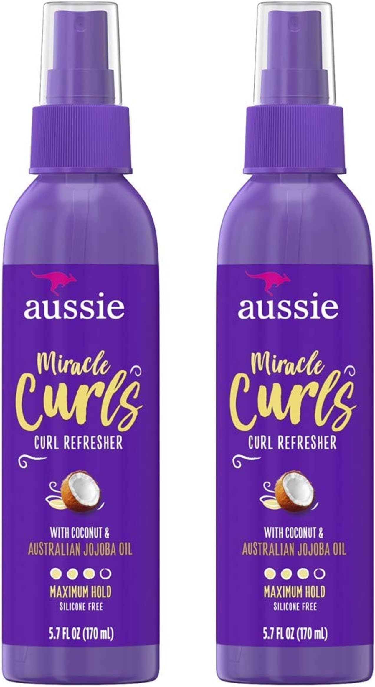 Aussie Miracle Curls Refresher 5.7 Ounce Pump (Maximum Hold) (170ml) (2 Pack)