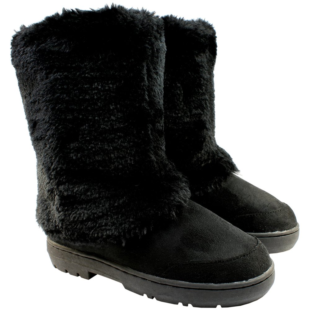 Holly Womens Covered Waterproof Winter Snow Boots - Black - 4-37 - AEA0162
