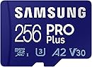 SAMSUNG PRO Plus + Adapter 256GB microSDXC Up to 160MB/s UHS-I, U3, A2, V30, Full HD & 4K UHD Memory Card for Android...