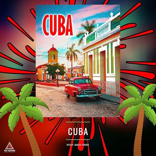 Miniatura 3 de 777 Tri-Seven Entertainment Póster de Cuba para pared (18 x 24), multicolor (CPWAP1824)
