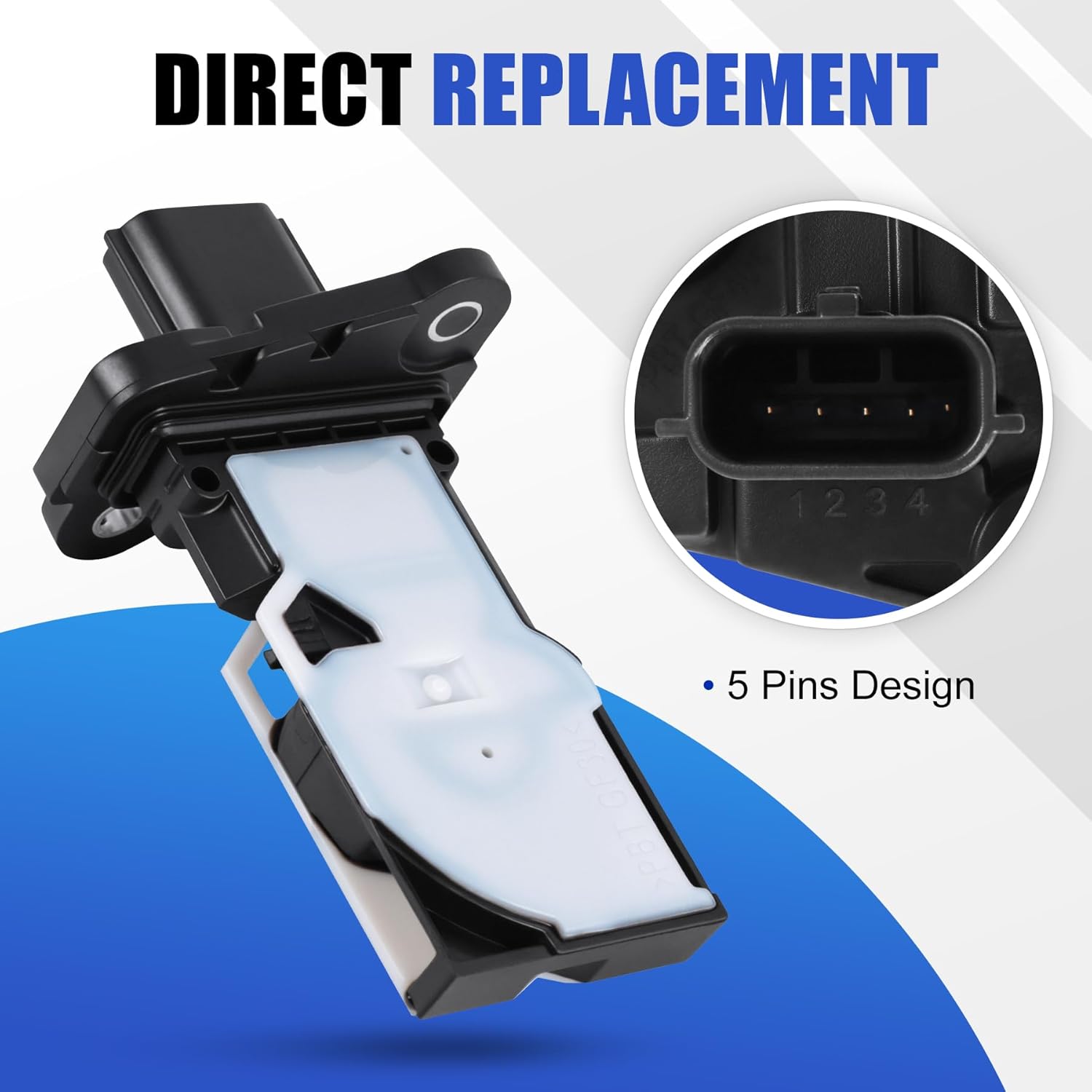 Mass Air Flow Sensor Meter MAF Compatible with Nissan 2019-2023 Altima 2020-2023 Sentra 2021 Rogue 2L 2.5L 2022-2023 Pathfinder for Infiniti 2022-2023 QX60 3.5L 2019 QX50 2L Replace 22680-5NA0A