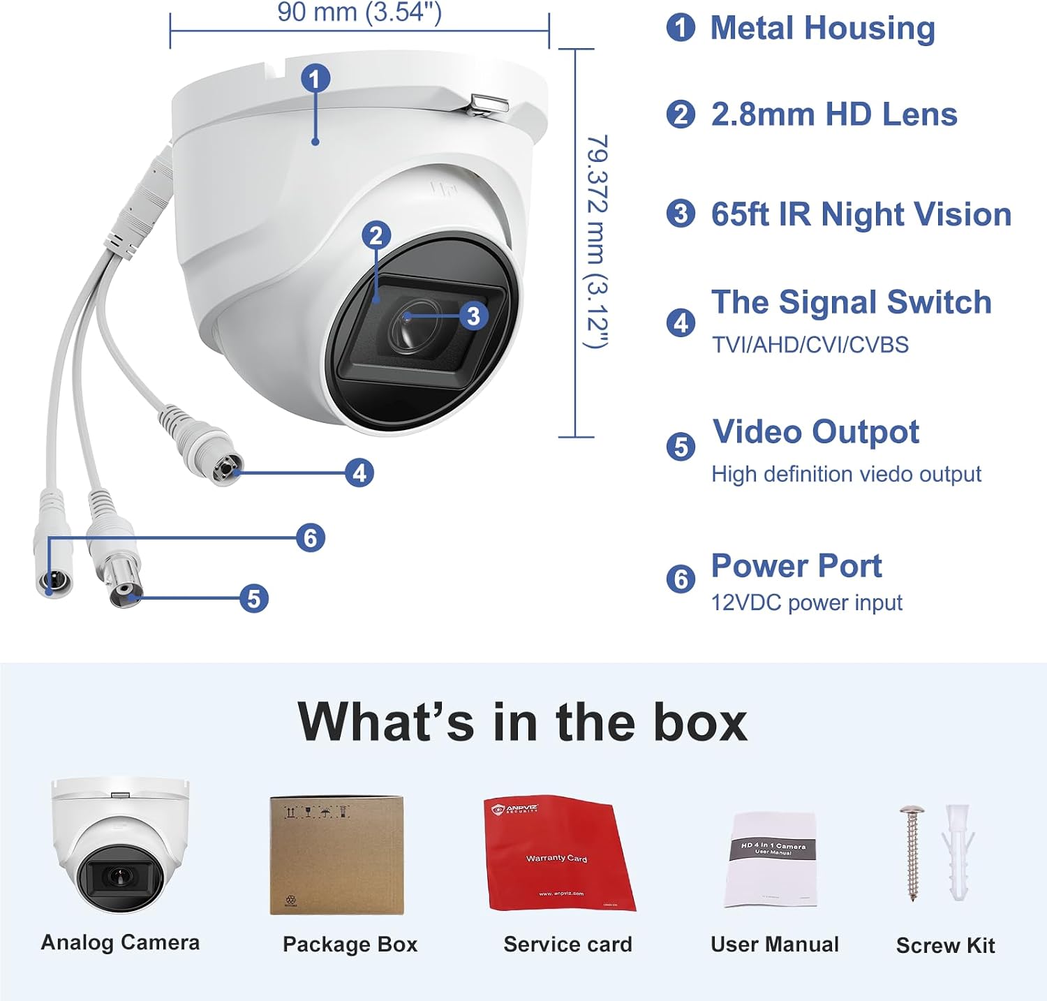 Anpviz 30fps 1080P Analog CCTV Camera 4-in-1 (TVI/AHD/CVI/CVBS), Full Metal 9 71TTHc6sdlL. AC SL1500