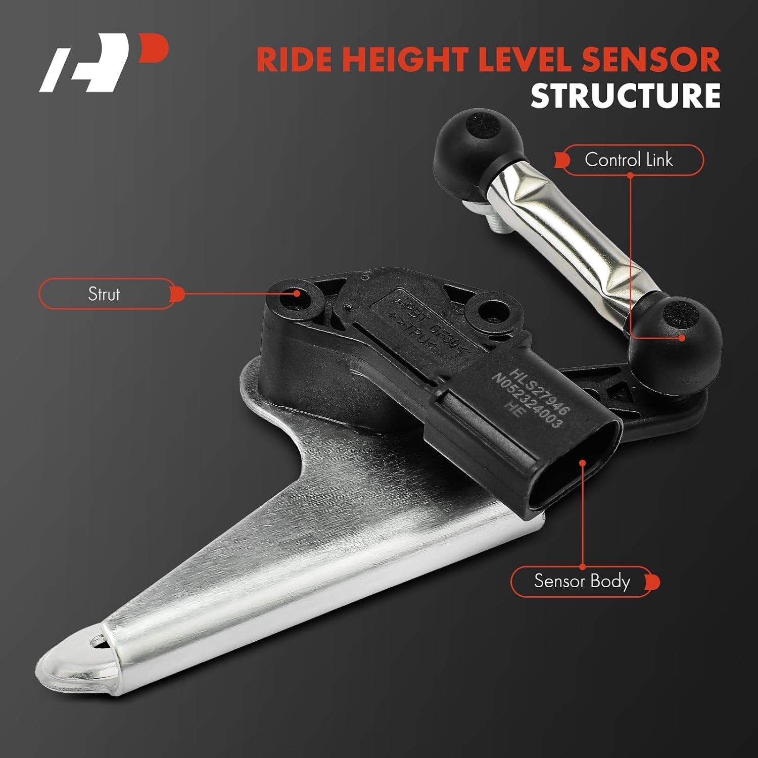 A-Premium Ride Height Level Sensor Compatible with Tesla S 2012-2021, X 2016-2021, Front Right Passenger Side