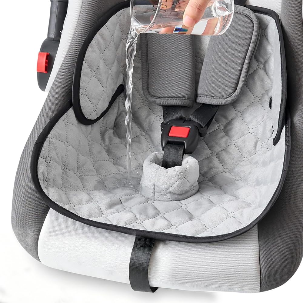 JOAASU Potty Training Car Seat Protector, Waterproof Piddle Pad for Spills, Toddler Accidents & Nappy Leaks, Travel-Friendly Non-Slip Car Seat Liner for Car Seats and Strollers (Grey)