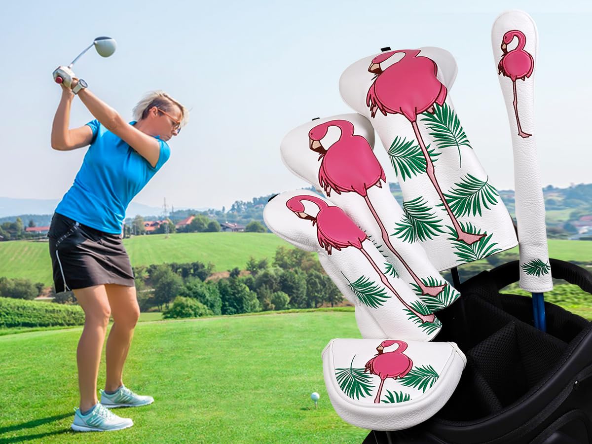 Craftsman Golf Flamingo White Alignment Stick Cover Case Holder