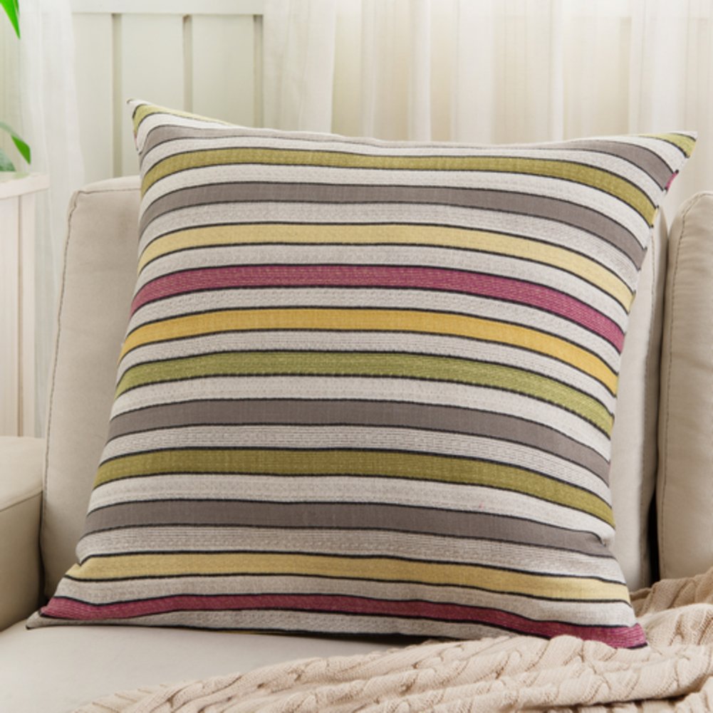Lit Stripe Oreiller américain 55x55cm avec ceinture décorative