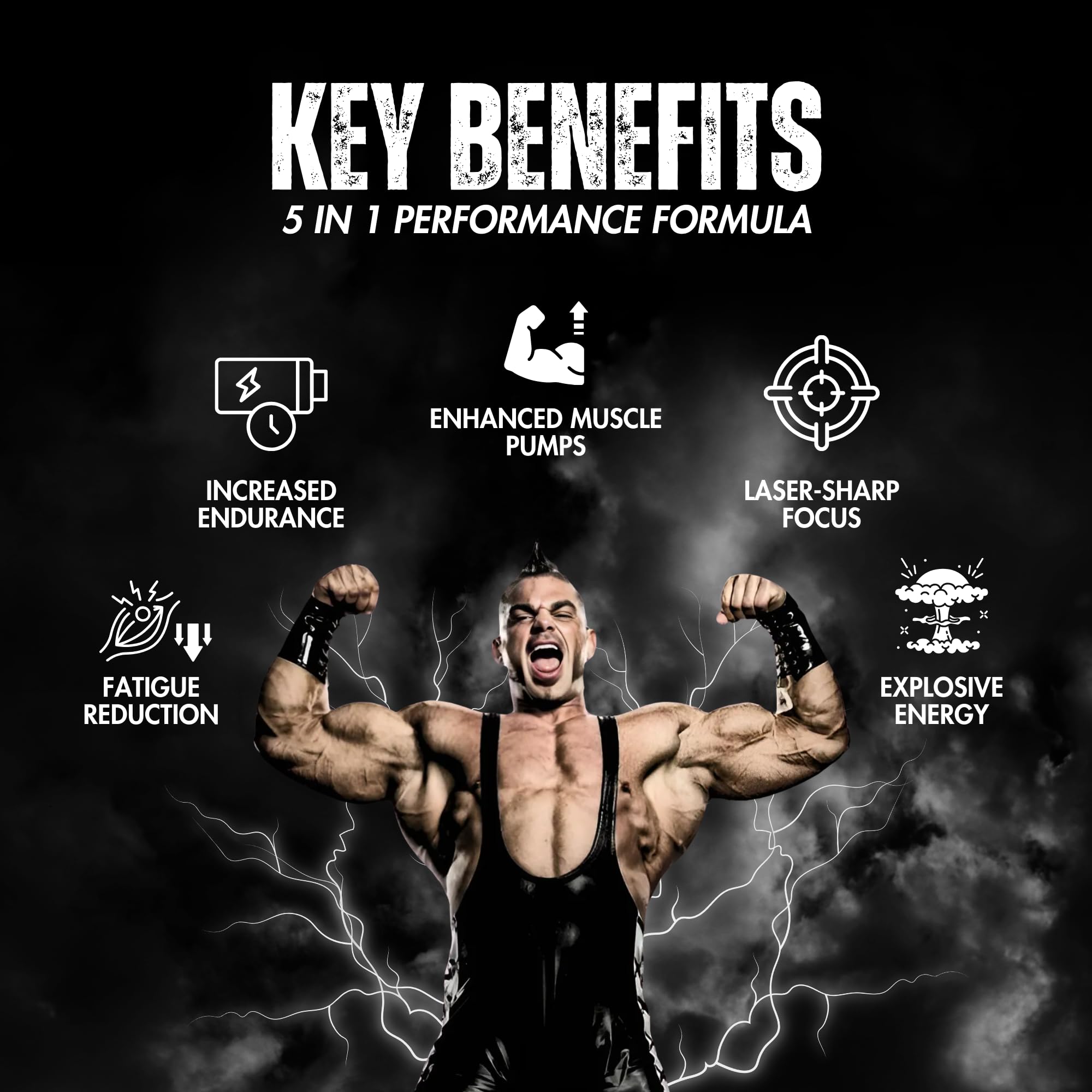 Redcon1 Total War - Pre Workout, 60 Servings (Rainbow Candy) 3
