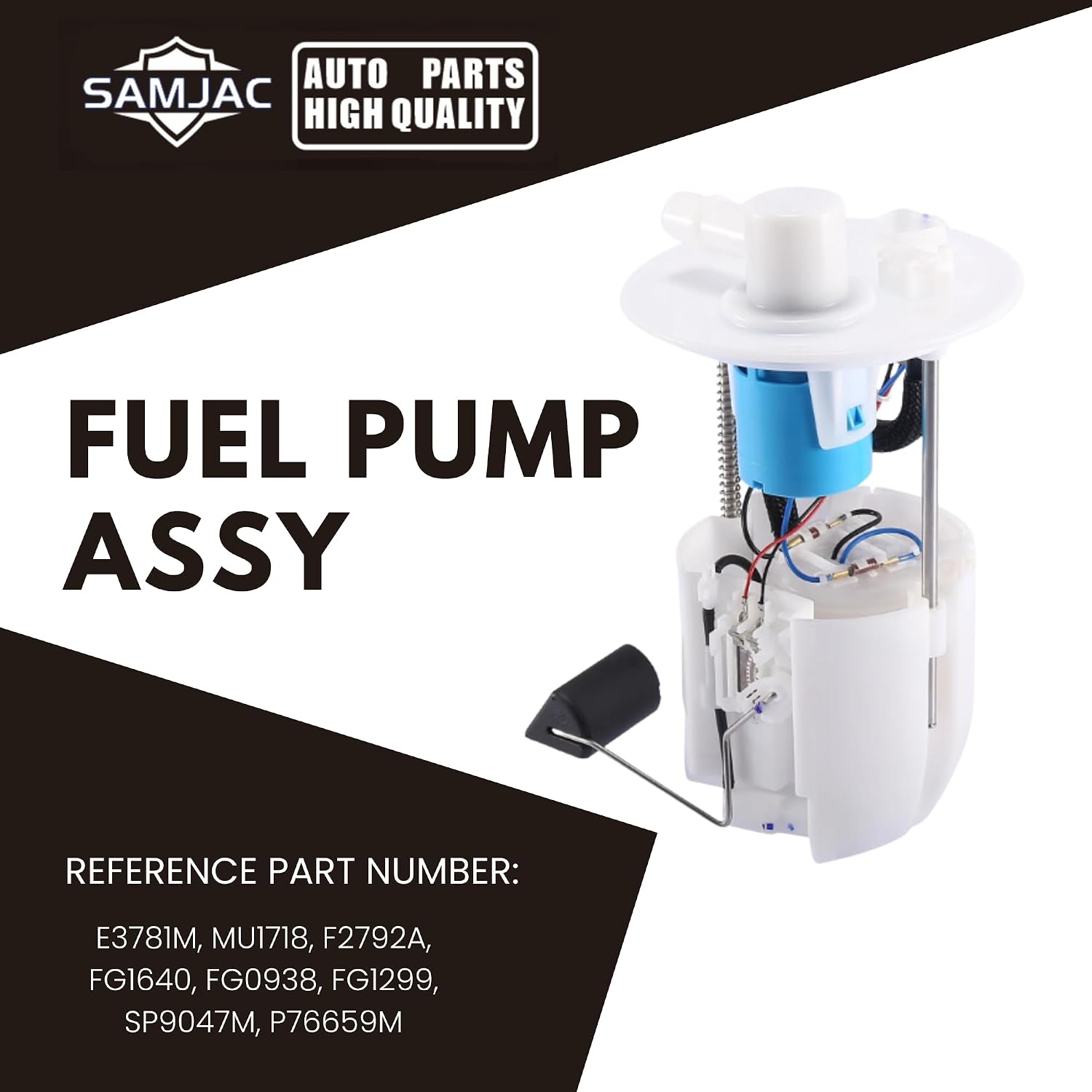 Electric Fuel Pump Module Assembly with Sending Unit | Compatible with Pontiac Vibe (2009-2010) & Toyota Corolla (2009-2018), Matrix (2009-2013)|Fits 1.8L & 2.4L Engines|Replace# E3781M, MU1718