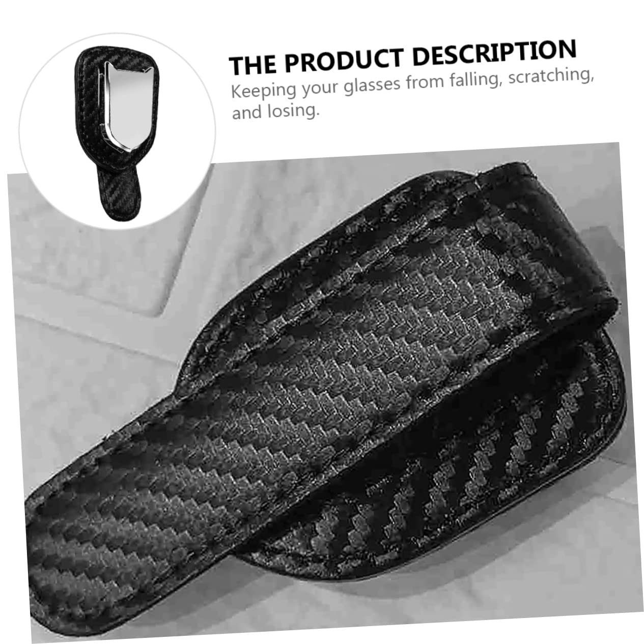 3stücke Car Glasses Holder Pu Carbonfaser Brillenclip Für Auto Sonnenblende Installieren rutschfest Schützt Brillen Vor Kratzern Und Verlust