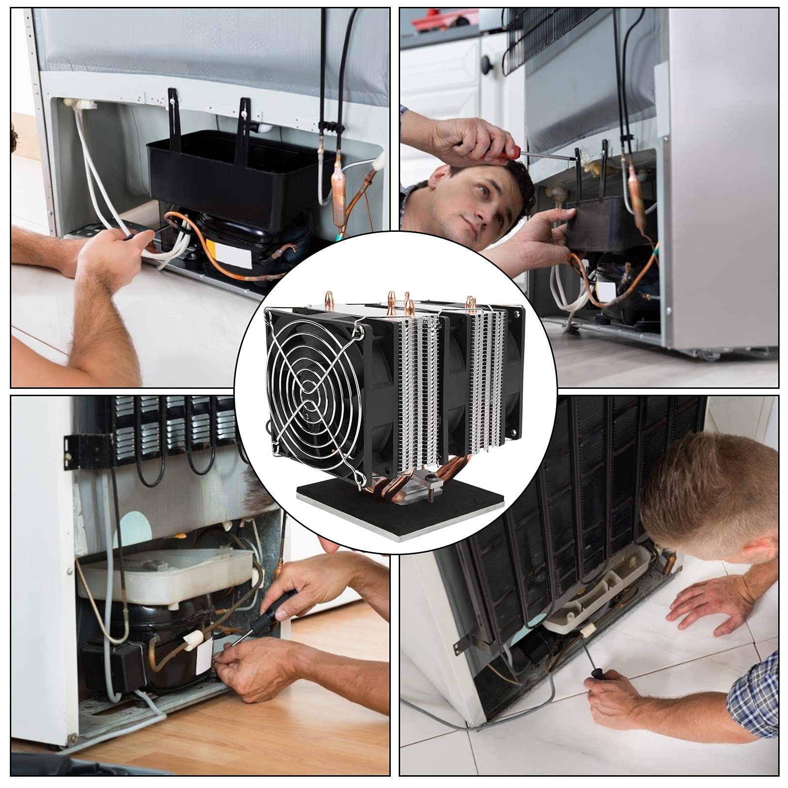 12715 Raffreddatore Termoelettrico, Modulo di Raffreddamento Peltier 12V 240W con Grande Blocco di Raffreddamento, per di Refrigerazione a Semiconduttore Fai-da-te, Mini Condizionatore