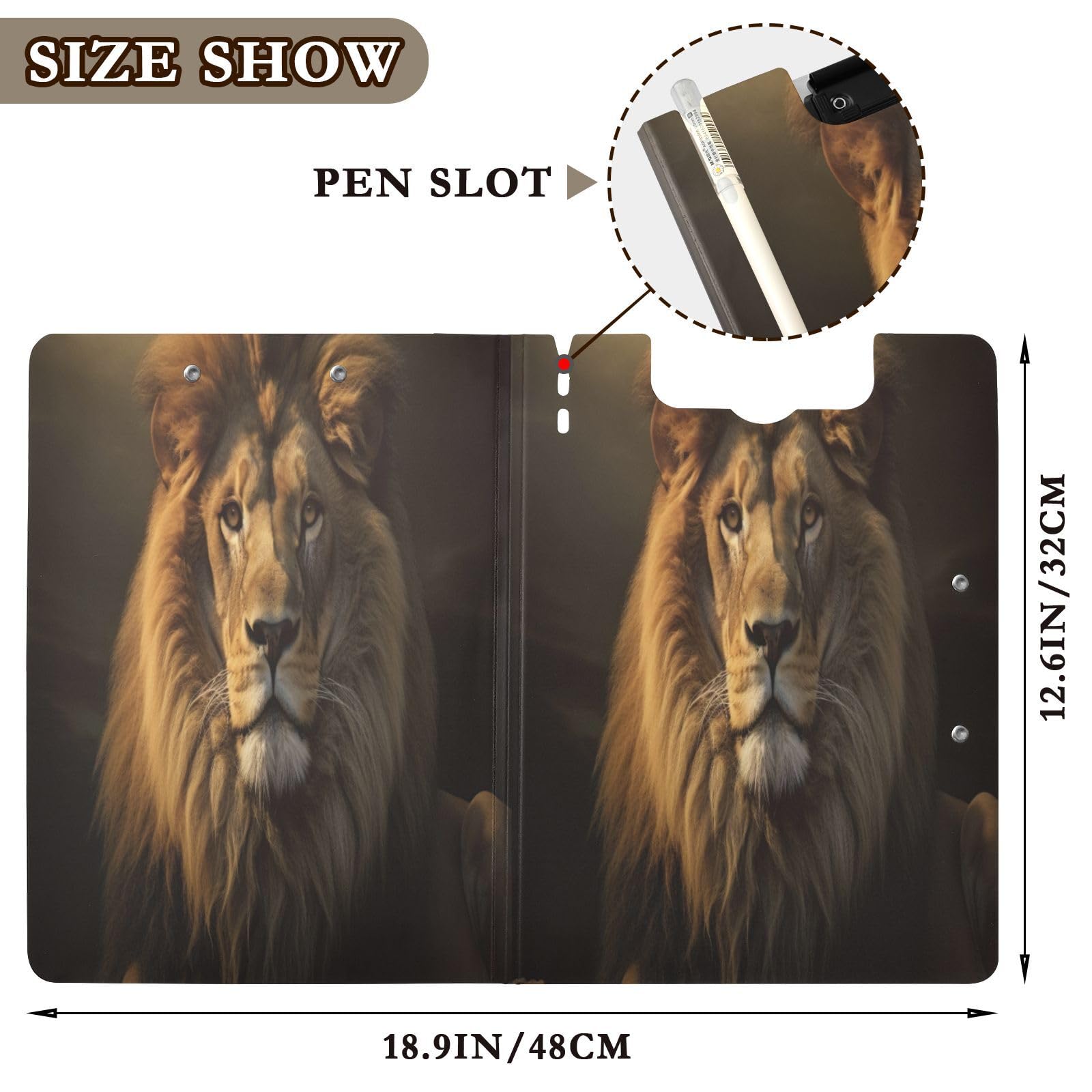 Amazon.com: Blueangle Lion King Clipboard Folder - A4 Foldable