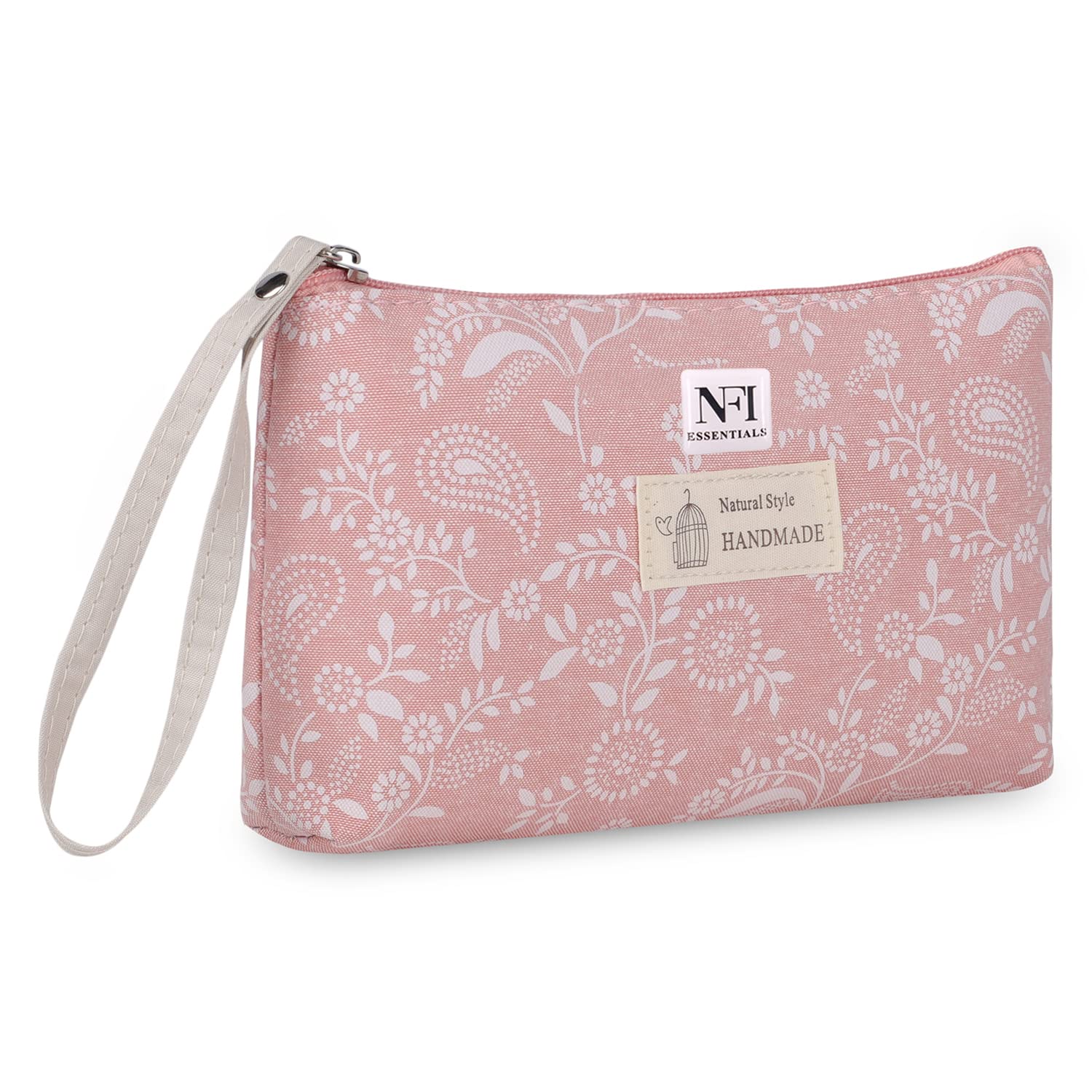 NFI essentials Small Makeup Pouch for Women, Stylish Pouches for Make up Accessories Travel, Cosmetic, Pencil Pouch (Pink)-image-13