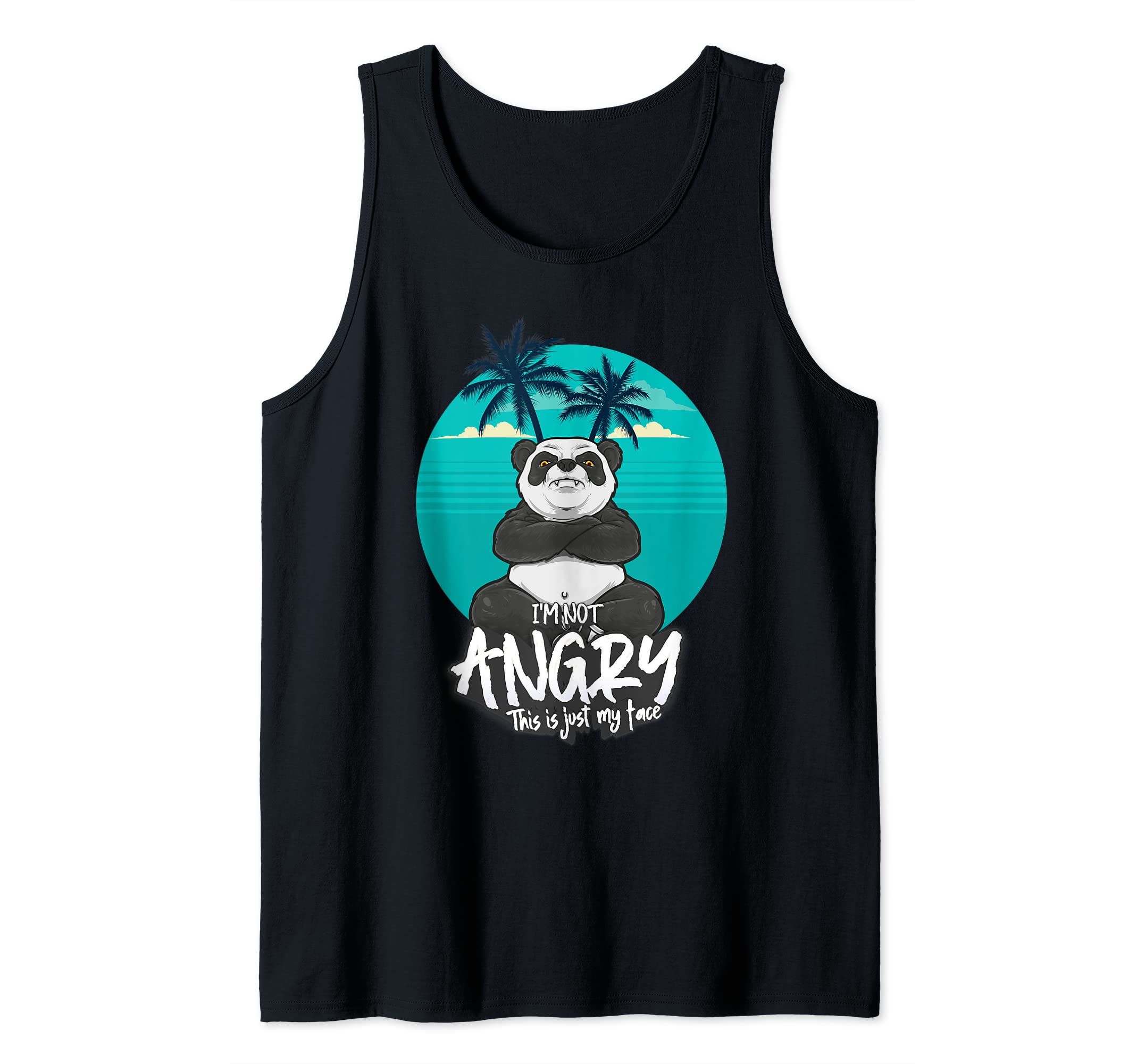 Fierce Panda - I'm not angry this is just my face Tank Top