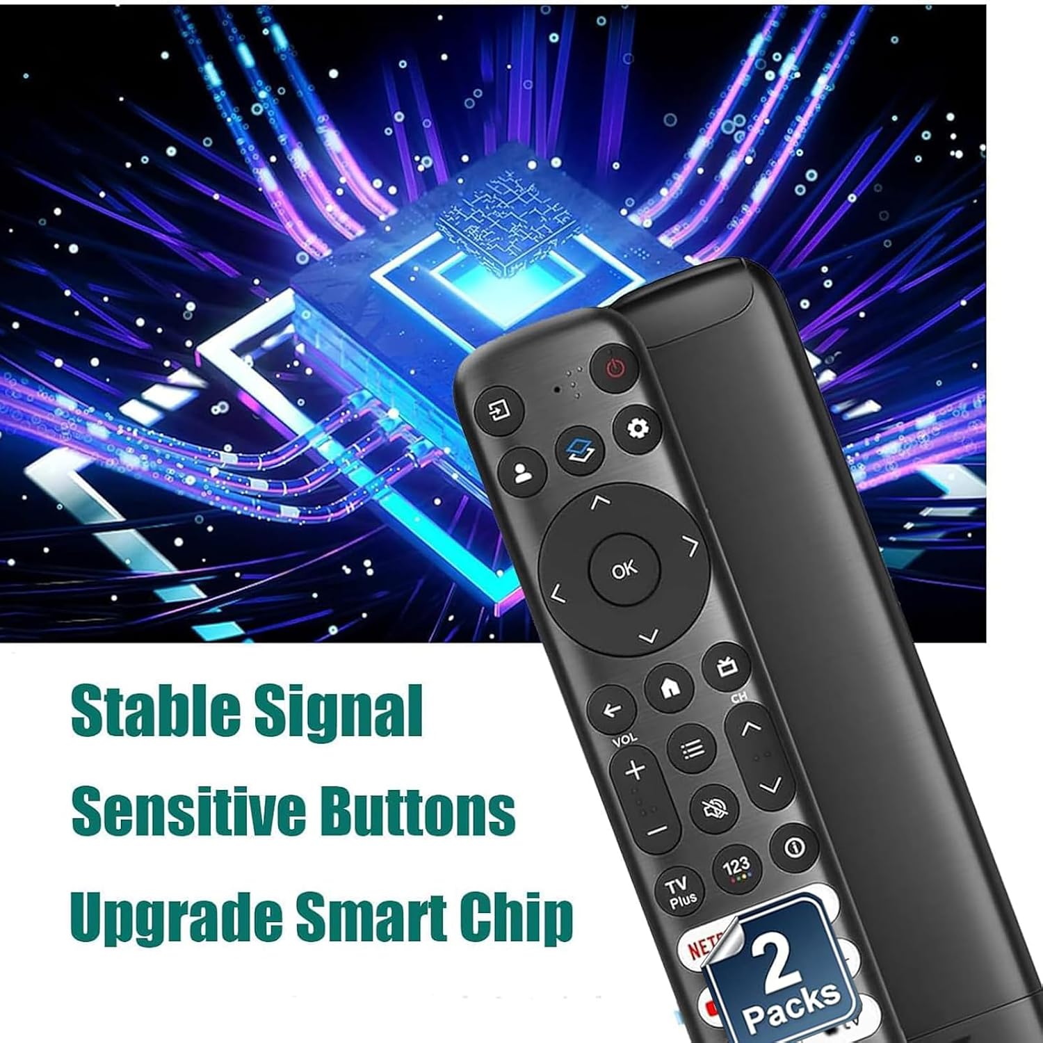 [Pack of 2] Replacement Only for TC'L Google TV Remote Control RC813 image 4