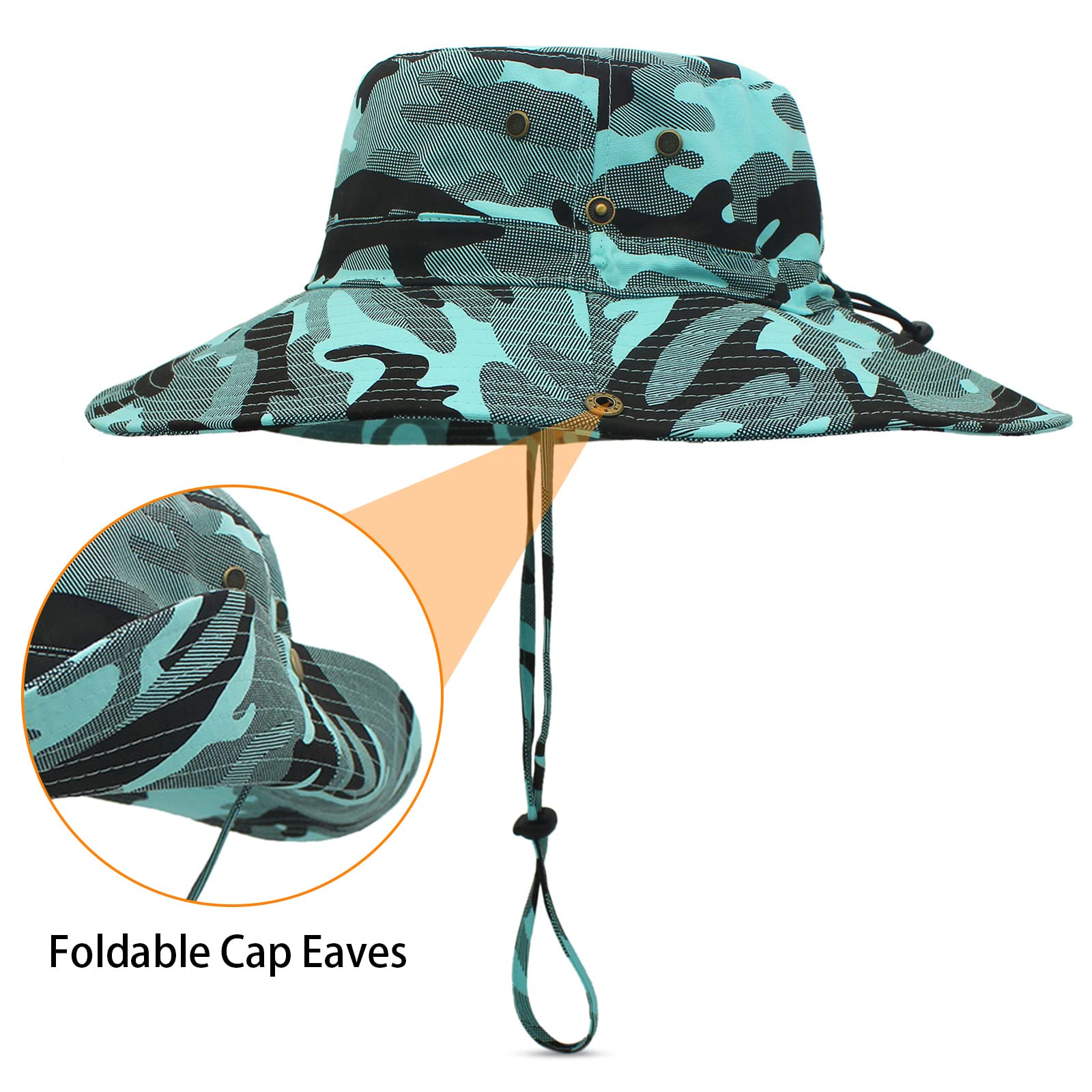 Cappello Da Pesca Sole Uomo Donna – Dorriso UPF 50+, Leggero Antivento Con Visiera Larga Per Escursioni